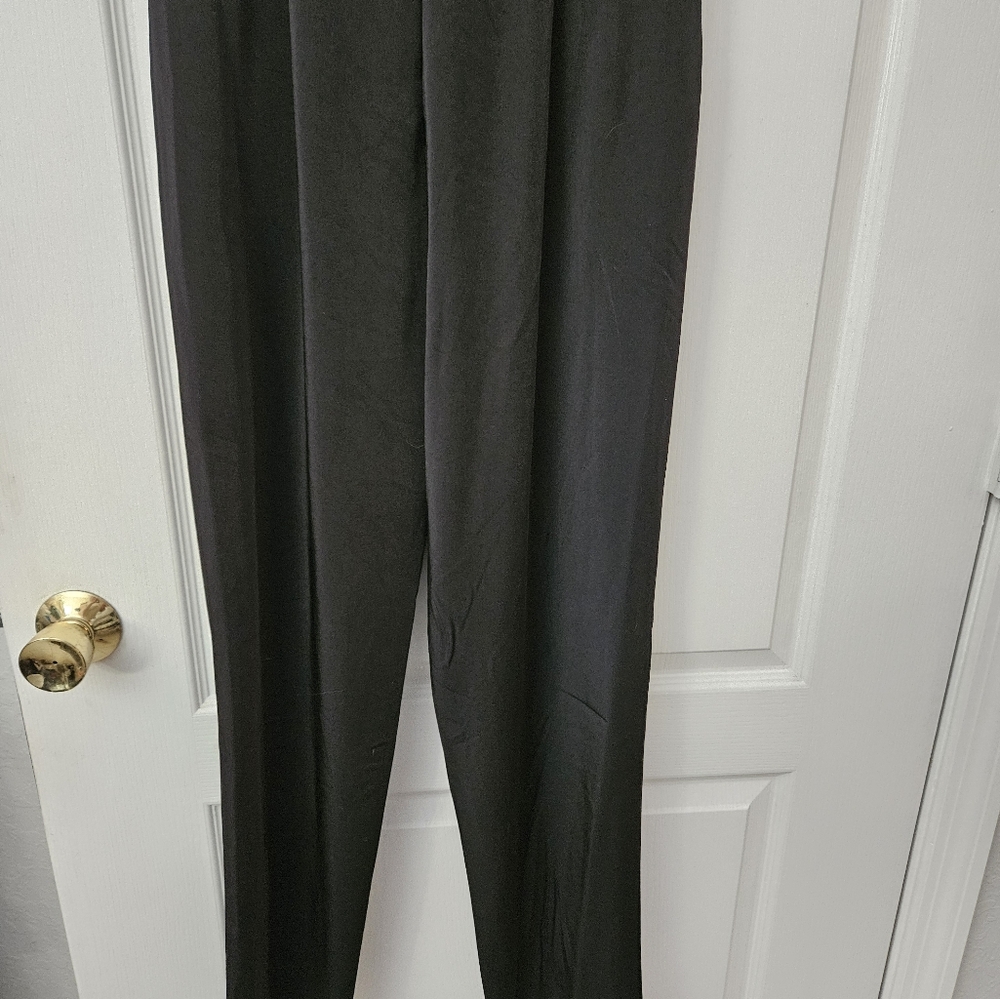 Ieena for Mac DuggalBlack Strapless Jumpsuit with Feather Trim 68146 SZ  6 NEW - Picture 8 of 11